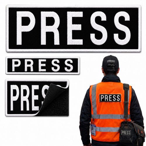 Press patch set 3pcs - press, black