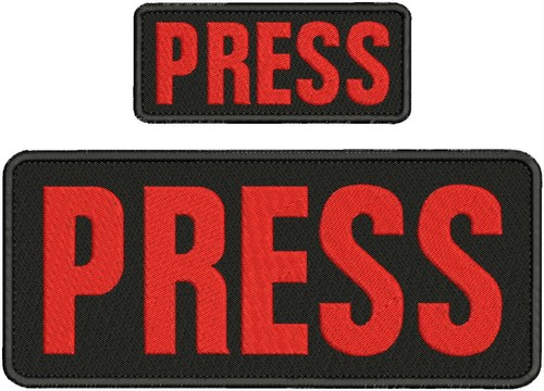 Press embroidery patches - press, 4x10